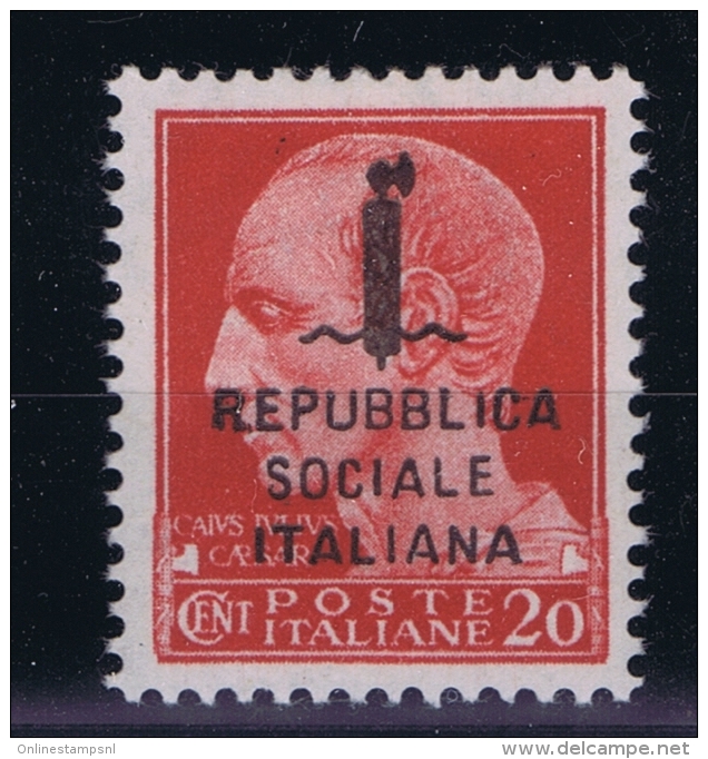 Italy:  Sa 495/A  SG 60a  Overprint Error, Postfrisch/neuf Sans Charniere /MNH/**  With Certificate B Savarese Oliva - Nuovi