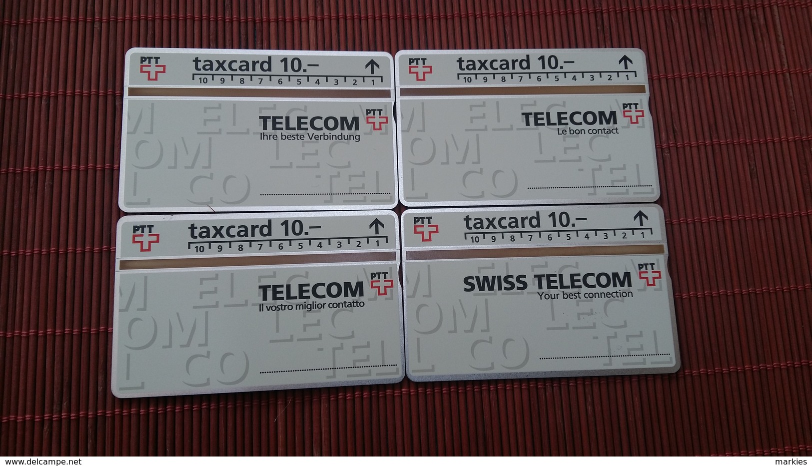 4 Phonecards Zwitserland (Mint,New) Different Language 207 A+207B+207 C+207 D - Suisse