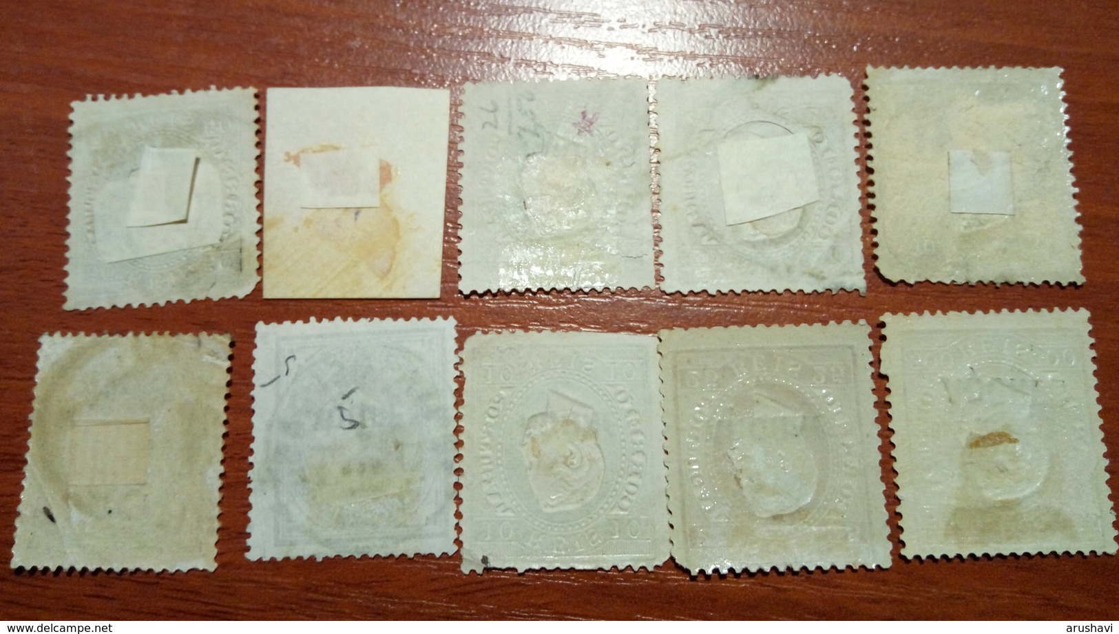 Azores Portugal 1871-85 Nice Selection Of Old Stamps 10 Pcs USED-MLH - Other & Unclassified