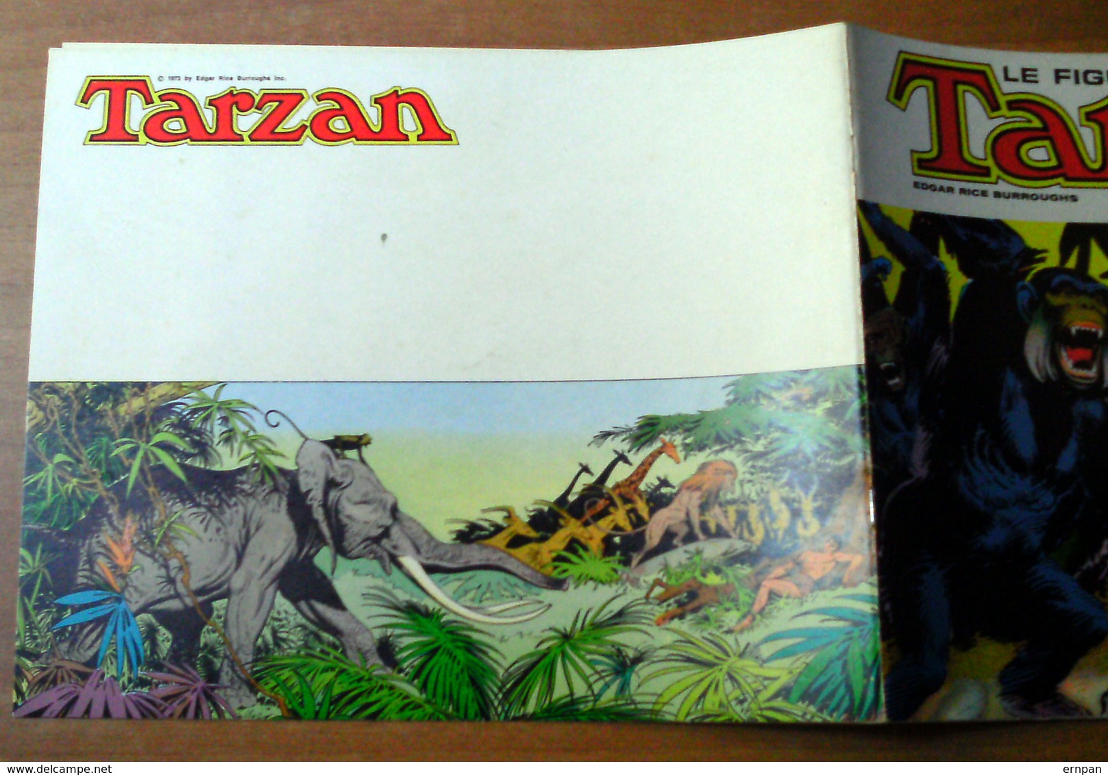 Album Tarzan Cenisio 1973 Vuoto + Set Completo Figurine 1/200 Su Foglio Da Ritagliare - Altri & Non Classificati