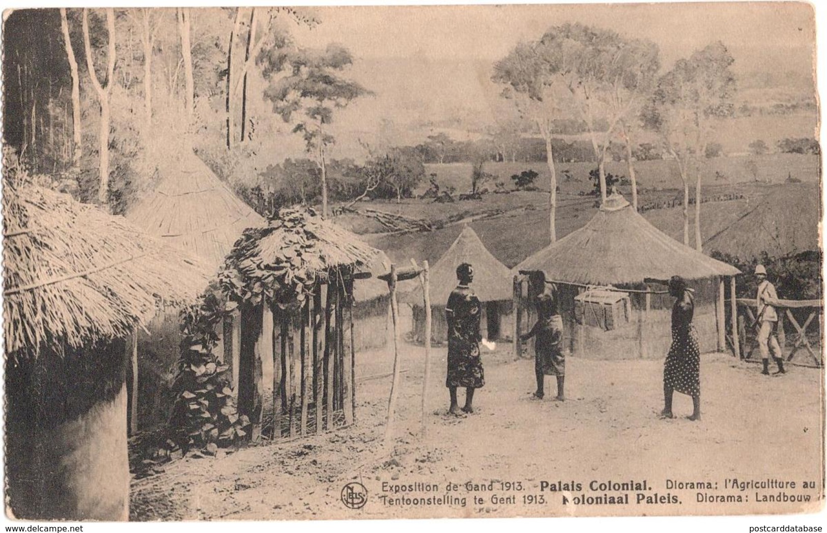 Tentoonstelling Te Gent 1913 - Koloniaal Paleis - Diorama Landbouw - Gent