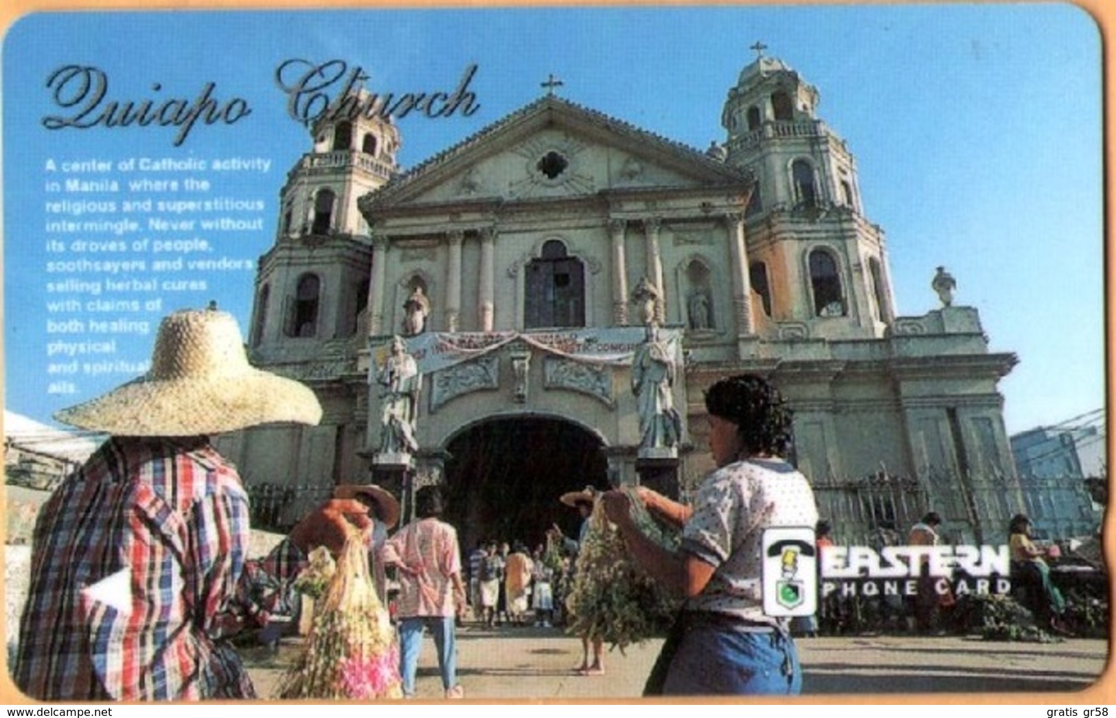 Philippines - PHP-ET- 122PETB, GPT, Quiapo Church, 150U, 5.000ex, Used - Filippijnen