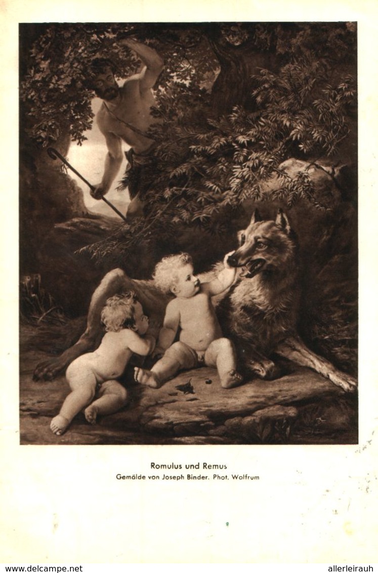 Romulus Und Remus (Gemälde Von Joseph Binder) / Druck, Entnommen Aus Zeitschrift /1942 - Paketten