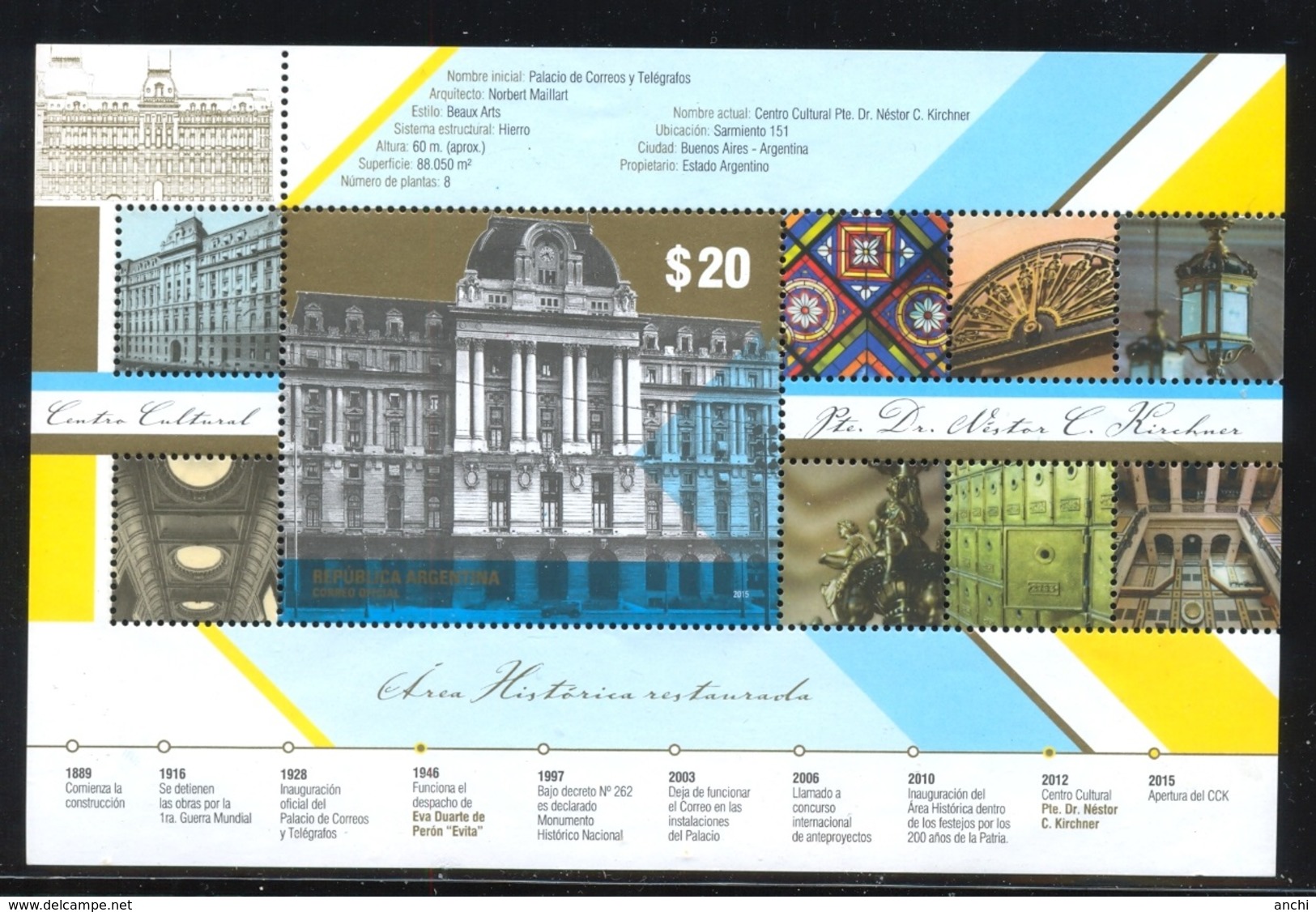 Argentina. 2015. Mint. HB. - Blocks & Sheetlets