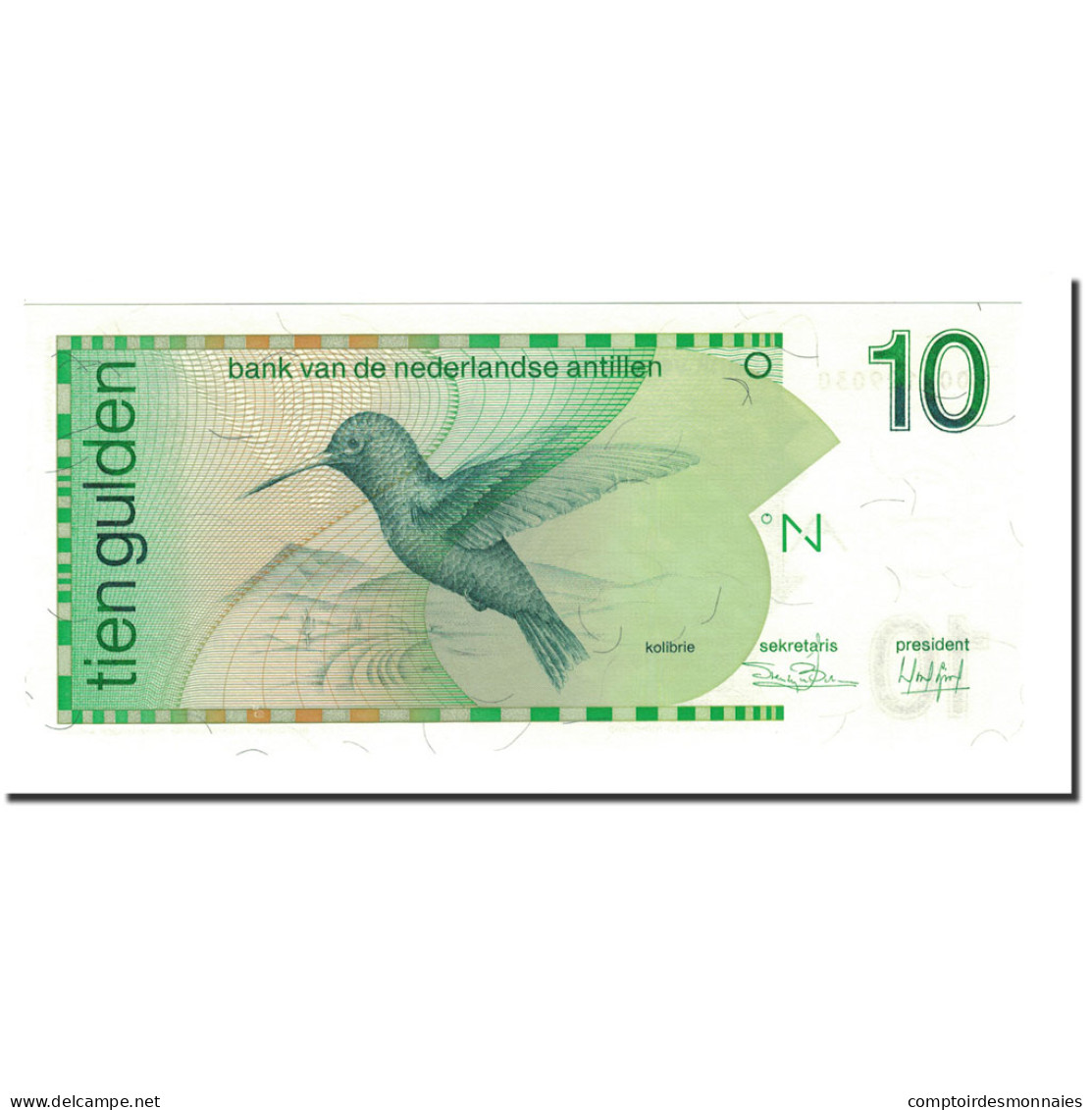 Billet, Netherlands Antilles, 10 Gulden, 1986, 1986-03-31, KM:23a, NEUF - Antilles Néerlandaises (...-1986)