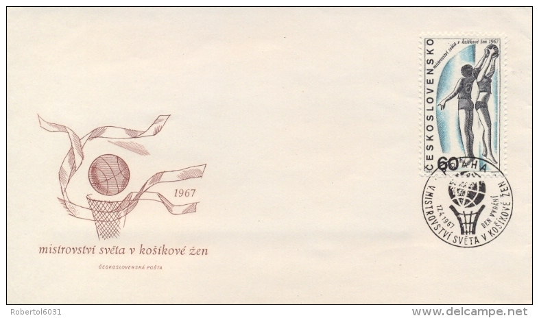 Czechoslovakia 1967 FDC Woman's Basketball Championships - Basket-ball