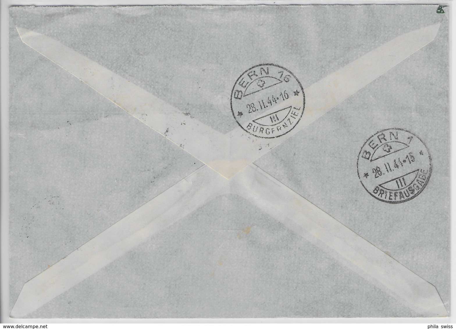 1943 Pro Juventute J107/426 Recommande Biel/Bienne 2 Neumarkt 28.11.44 - Lettres & Documents