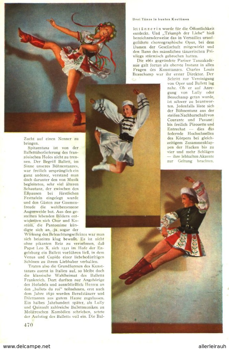 Vom Tänzerischen Stilalphabet Zum Klassischen Tansstil / Artikel, Entnommen Aus Zeitschrift /1942 - Pacchi