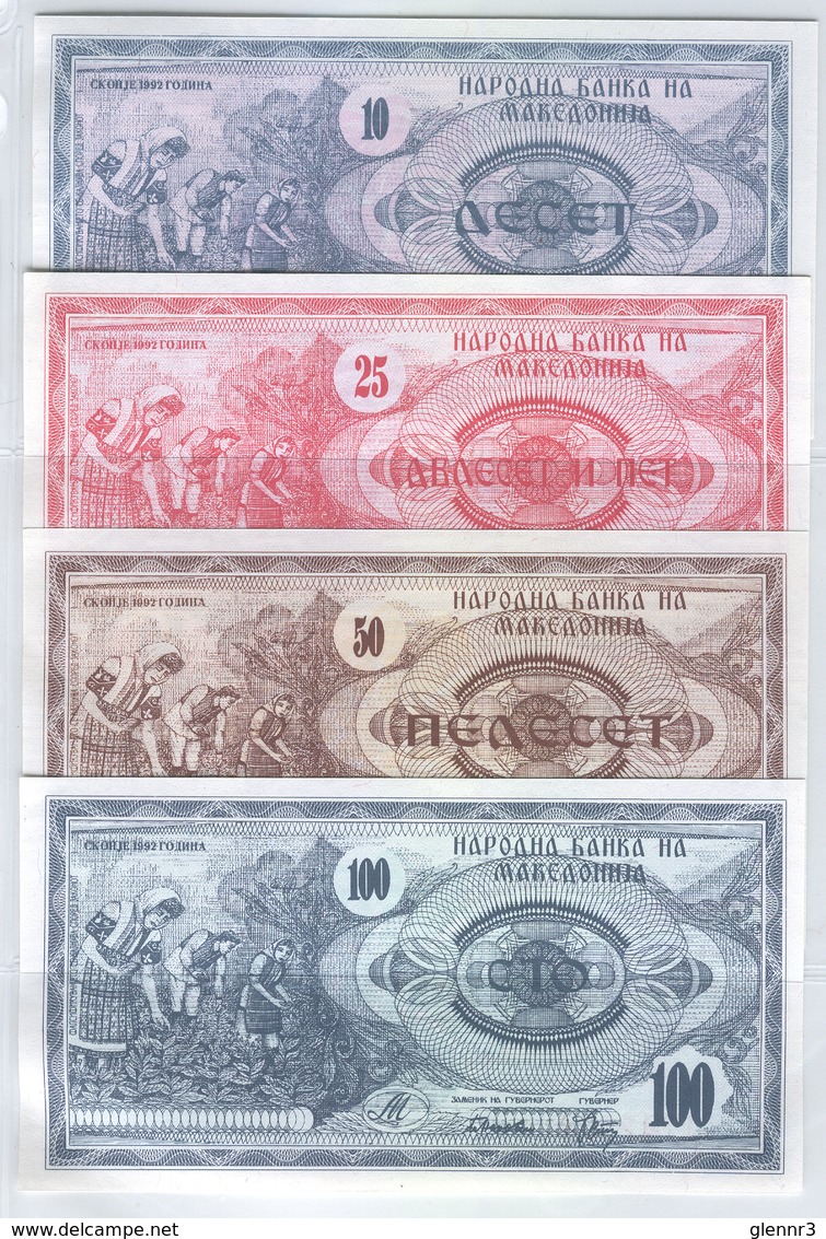 MACEDONIA 1-4 1992 10-100 Denar UNC - North Macedonia