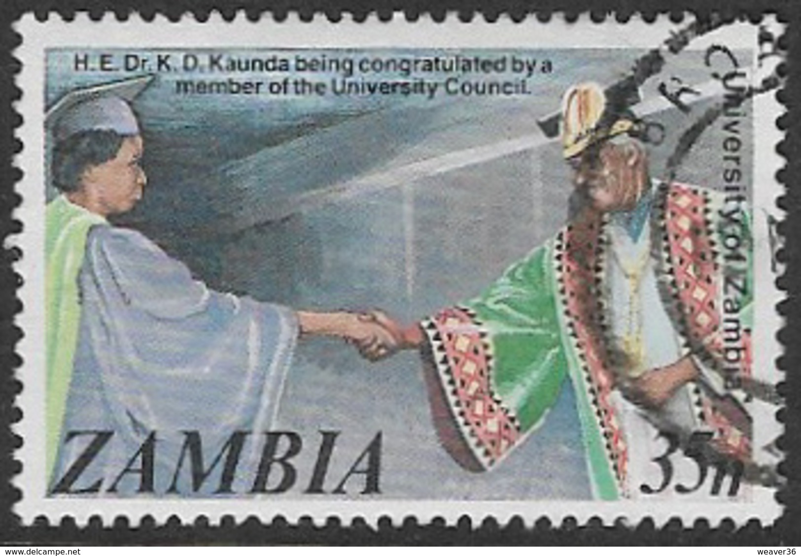 Zambia SG476 1987 20th Anniversary Of University Of Zambia 35n Good/fine Used [37/30783/2D] - Zambia (1965-...)