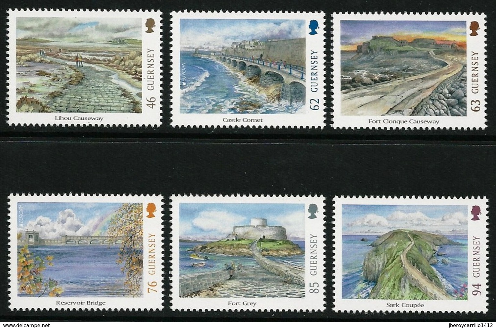 GUERNSEY.-  EUROPA 2018  - TEMA ANUAL "PUENTES.- BRIDGES - BRÜCKEN - PONTS" - SERIE De 6 V. - 2018