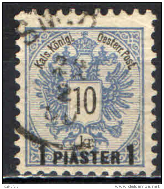 AUSTRIA - UFFICI DEL LEVANTE - 1888 - AQUILA IMPERIALE - USATO - Oriente Austriaco