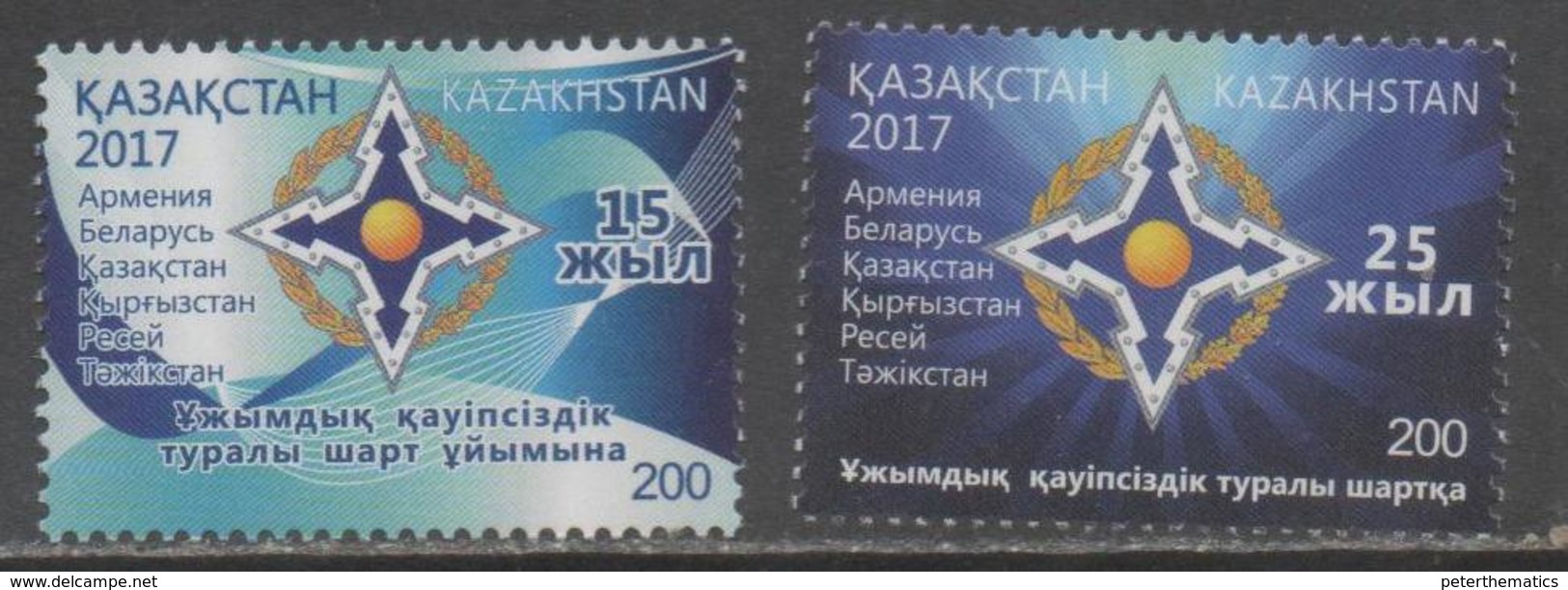 KAZAKHSTAN, 2017, MNH, COLLECTIVE SECURITY TREATIES, 2v - Unclassified