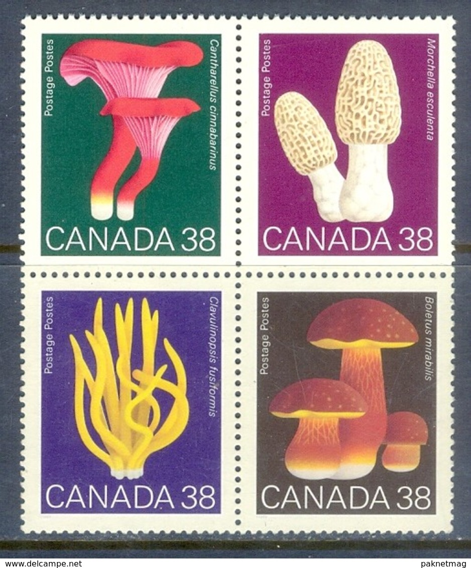 F121- Canada 1989 Mushroom Set. - Mushrooms