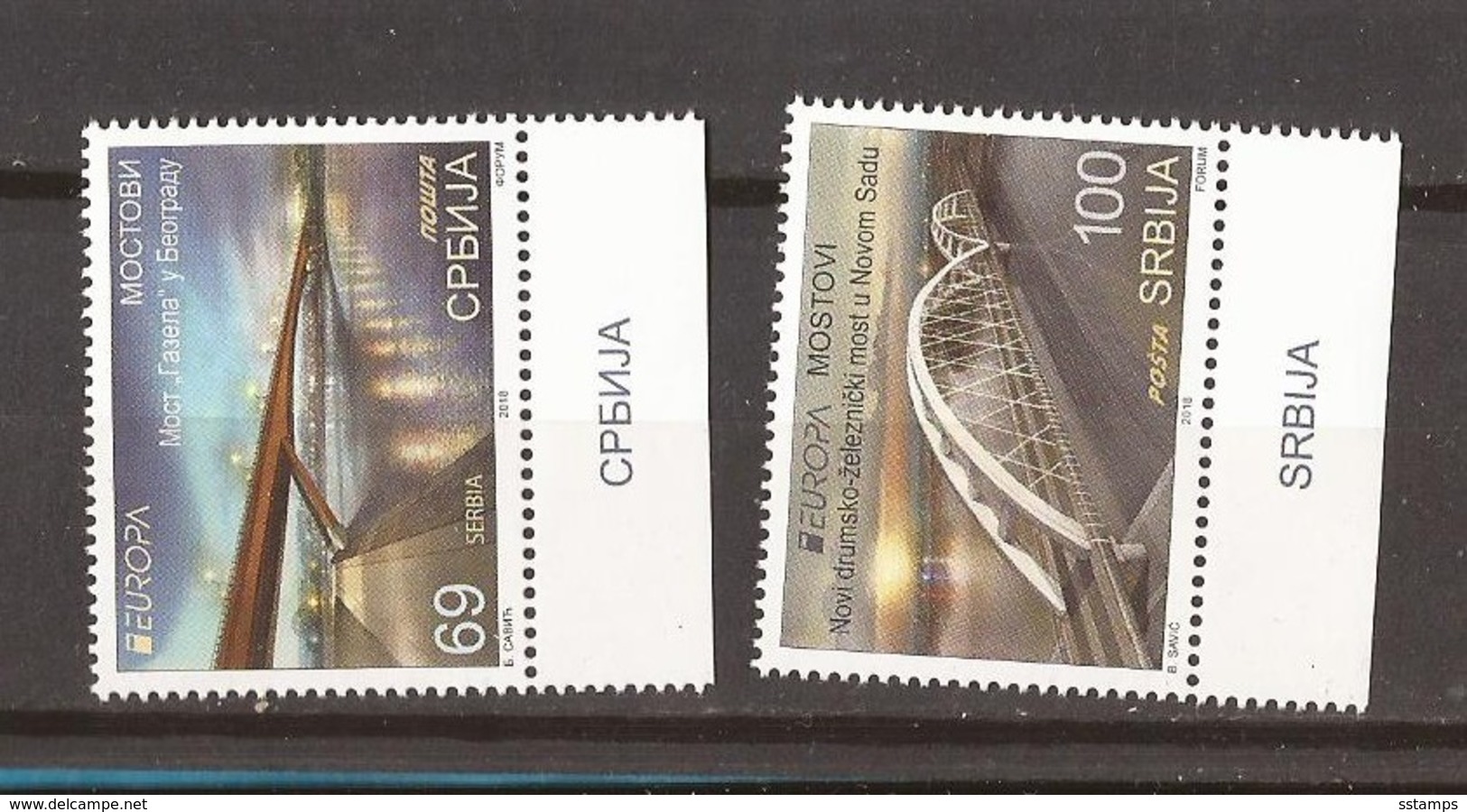 2018 EUROPA CEPT BRUECKEN BRIDGES PONTS SRBIJA SERBIEN SERBIA  MNH - 2018