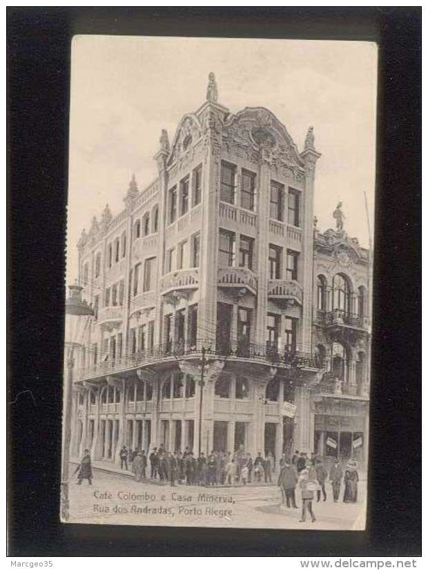 Café Colombo E Casa Minerva Rua Dos Andradas Porto Alegre édiç.a. Miscellanea Timbres Affranchissement Composé - Porto Alegre