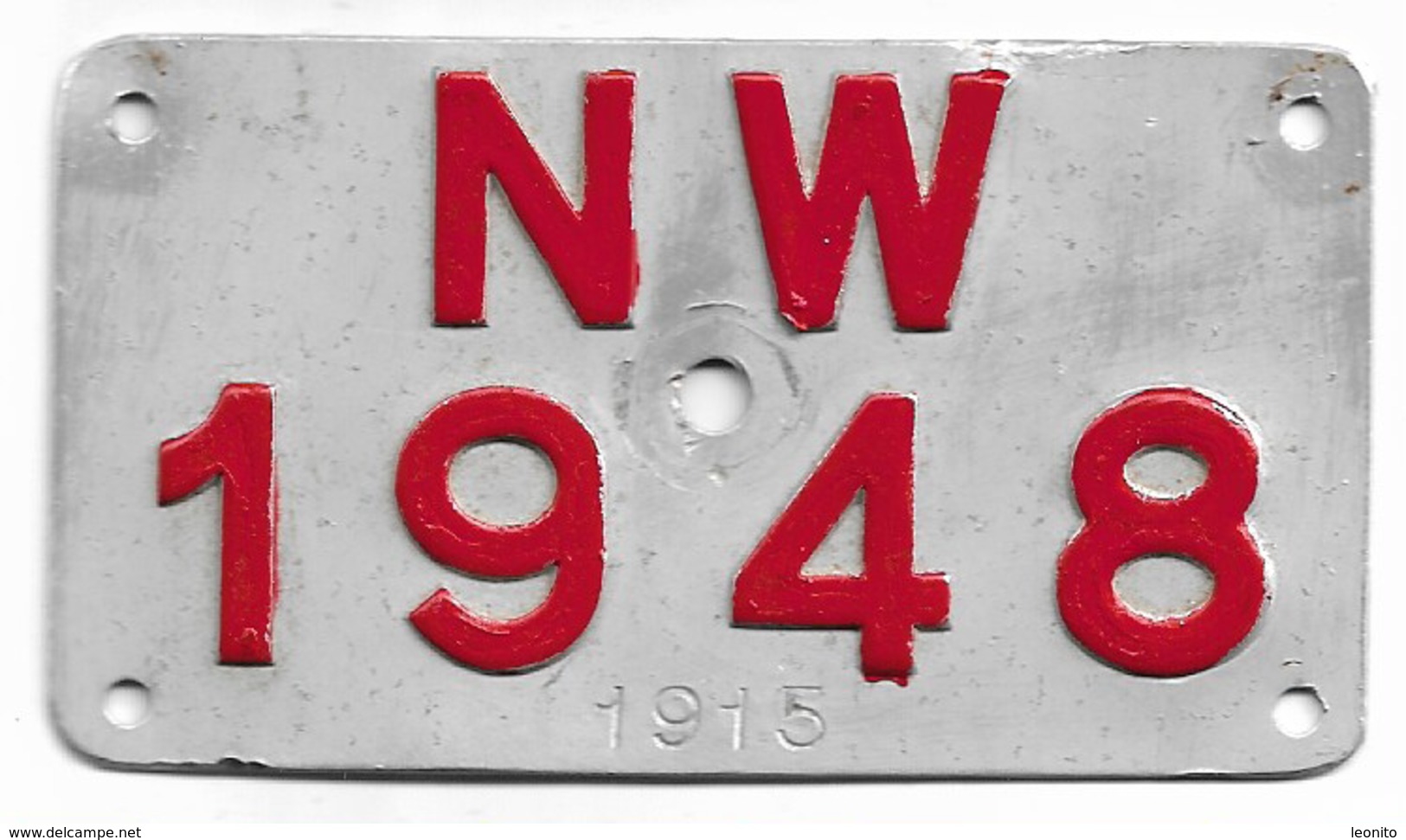 Velonummer Nidwalden NW 48 - Number Plates