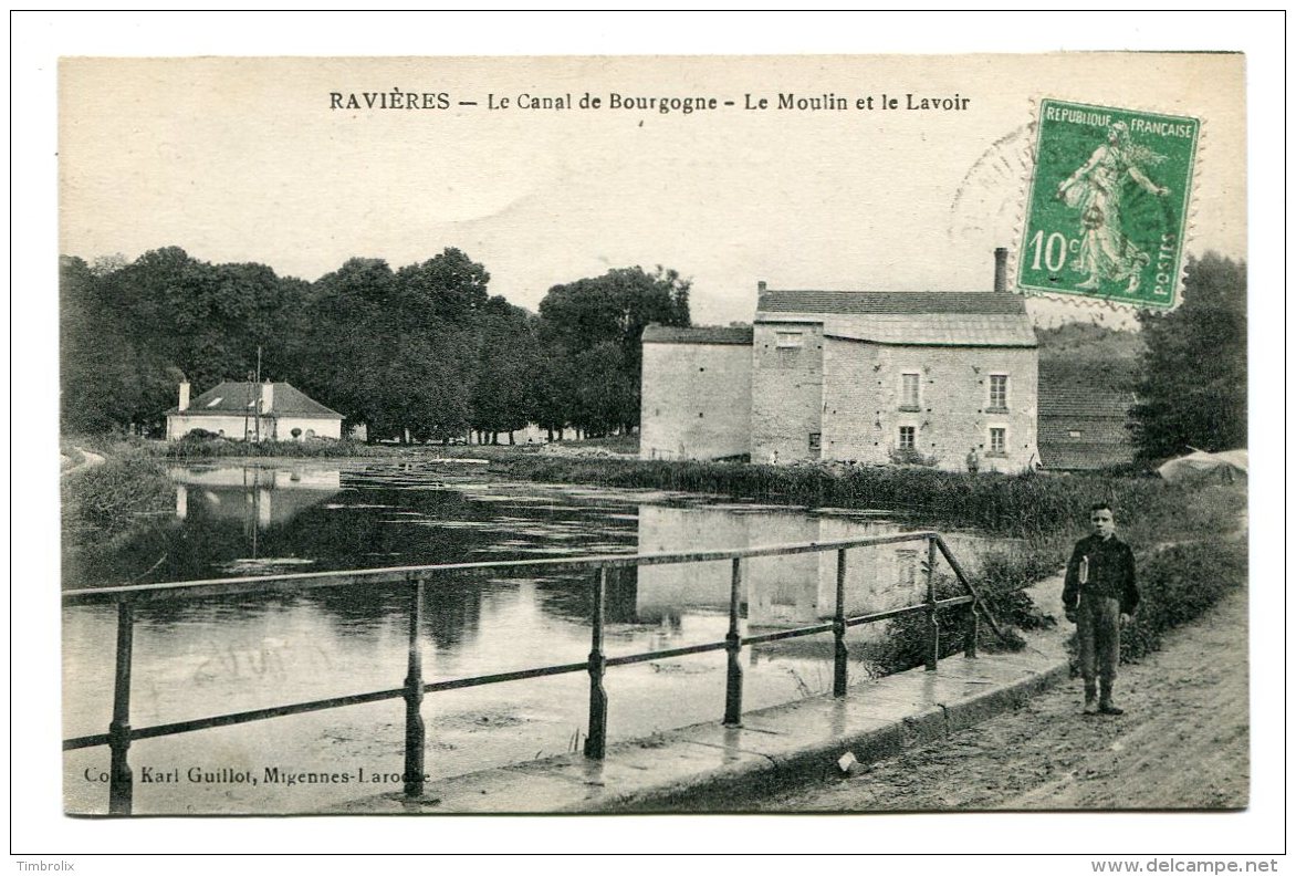 FRANCE (89) - RAVIERES (Yonne) - Le Canal De Bourgogne - Le Moulin Et Le Lavoir - Moulins à Eau