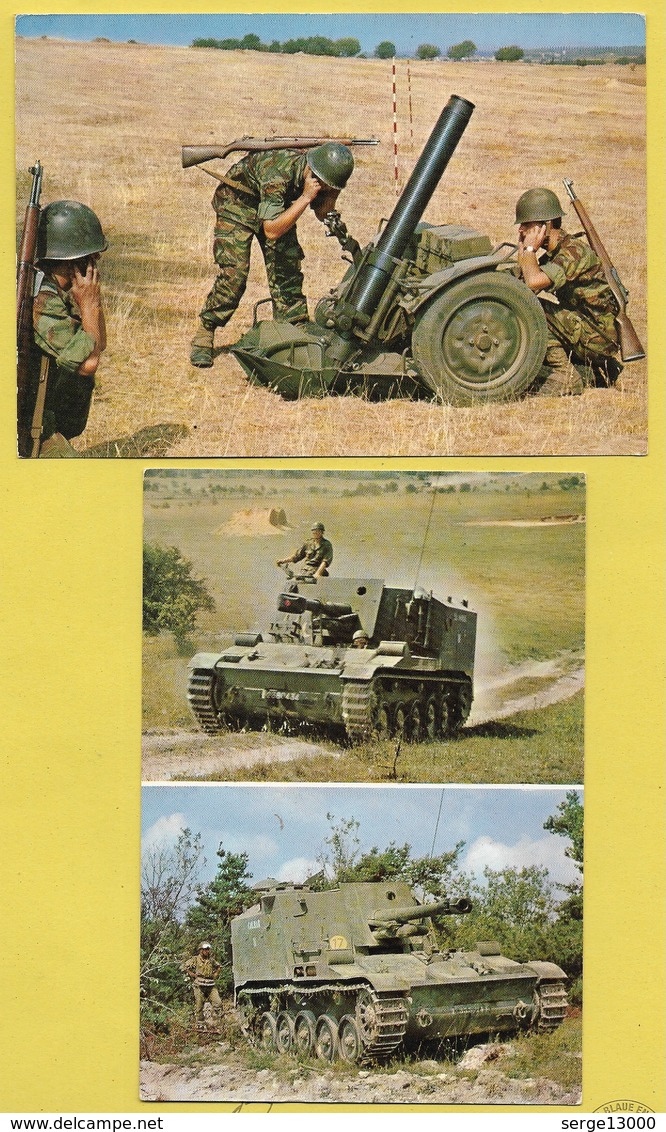 Militaire Armee Lot 8 Cp Char AMX 30 Obusier Mortier Canon Fusée Engin Anti Char - Matériel