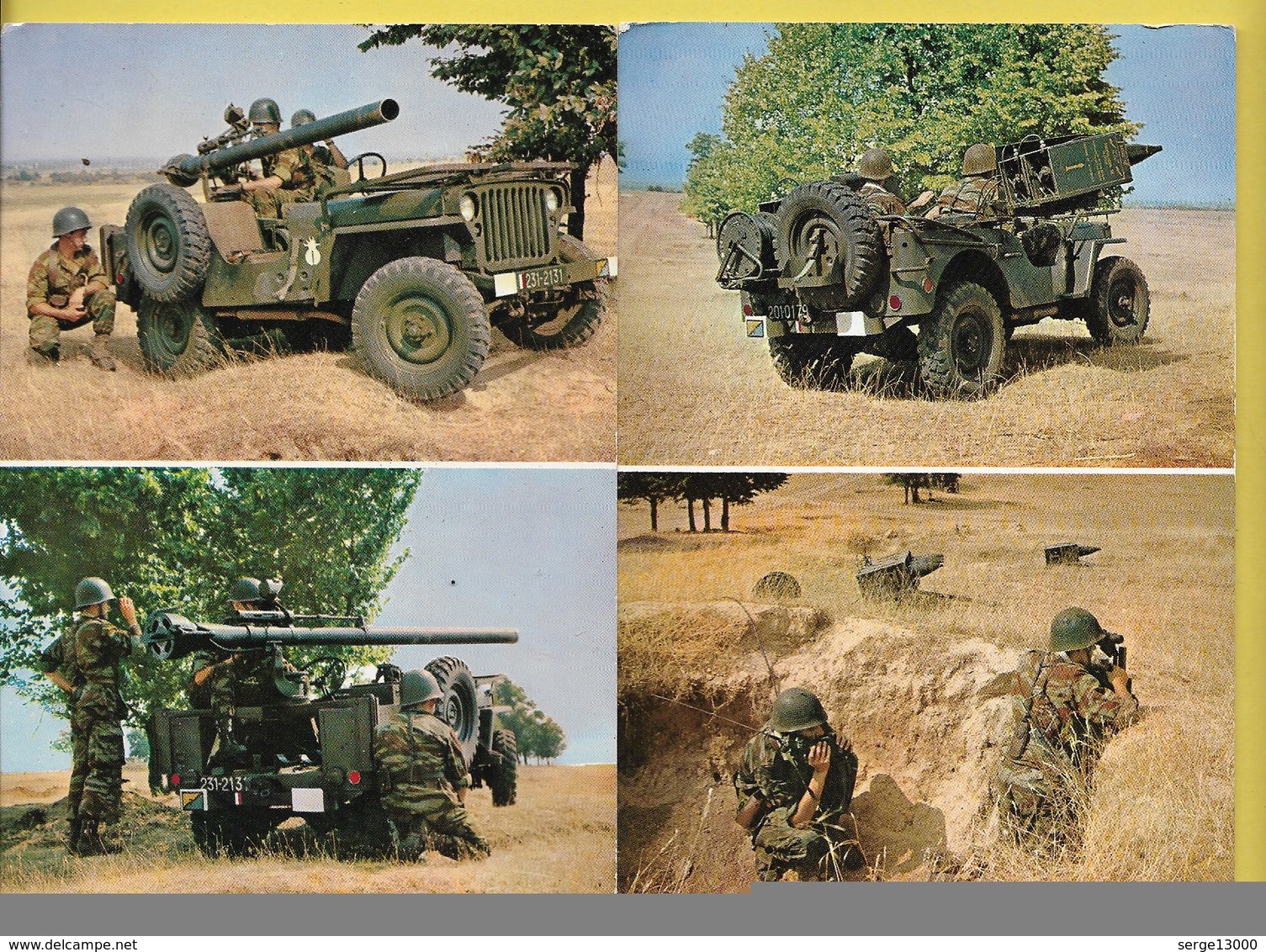 Militaire Armee Lot 8 Cp Char AMX 30 Obusier Mortier Canon Fusée Engin Anti Char - Matériel