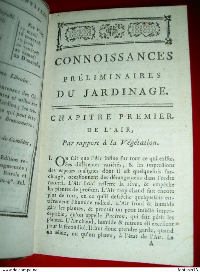 Le Bon Jardinier  Almanach Pout L'an Septième De La République Française. Chez Onfroy à Paris An 7 / 1799 - 1701-1800