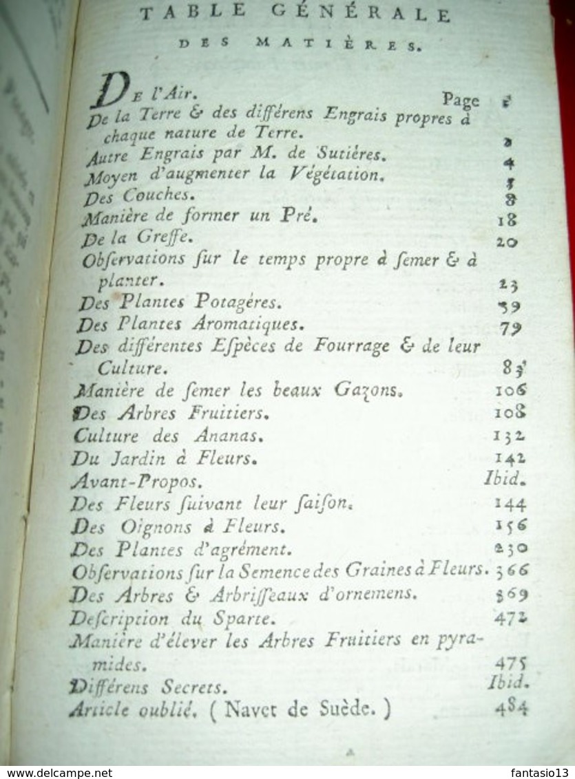 Le bon Jardinier  Almanach pout l'an septième de la République française. chez Onfroy à Paris An 7 / 1799