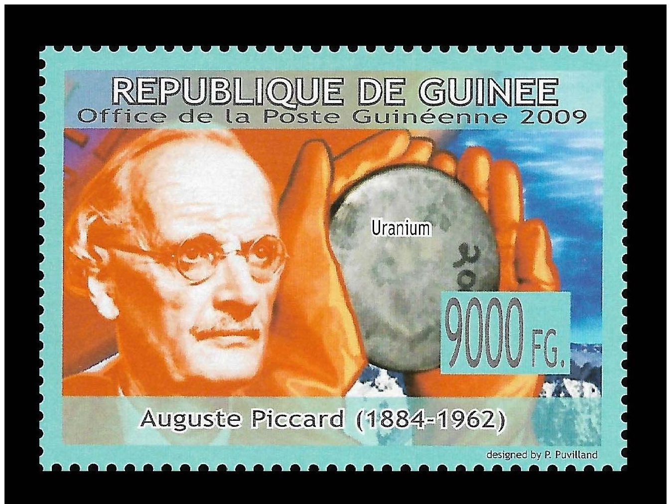 Guinee Auguste Piccard Uranium Chemistry Switzerland 1v Stamp MNH Michel:6697 - Andere & Zonder Classificatie