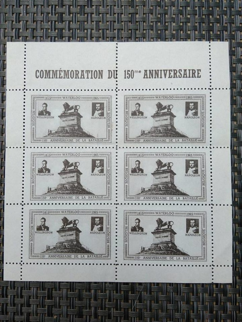 Fuillet De Timbres Commémoration Du 150éme Anniversaire De La Bataille De Waterloo - Andere & Zonder Classificatie