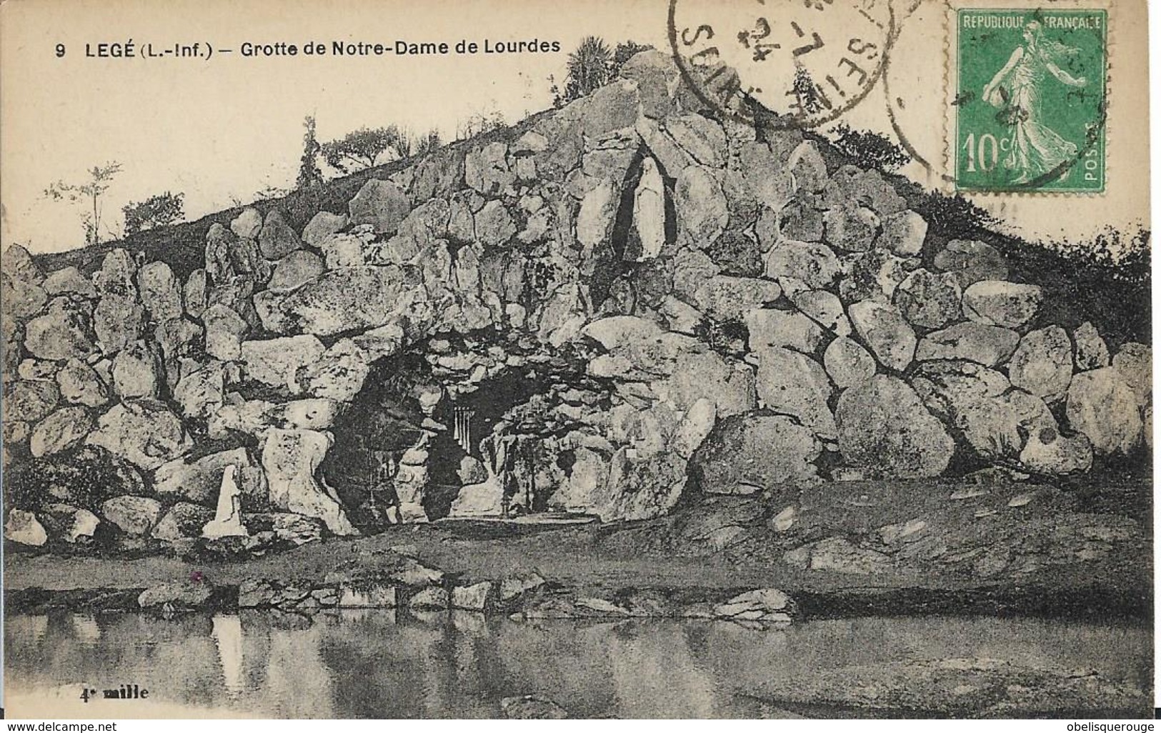 [44] Loire Atlantique  LEGE GROTTE NOTRE DAME DE LOURDES - Legé