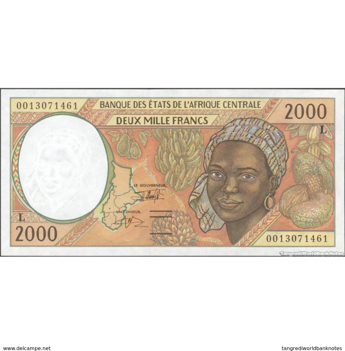 TWN -  GABON (C.A.S.) 403Lg - 2000 2.000 Francs 2000 AU - Gabon