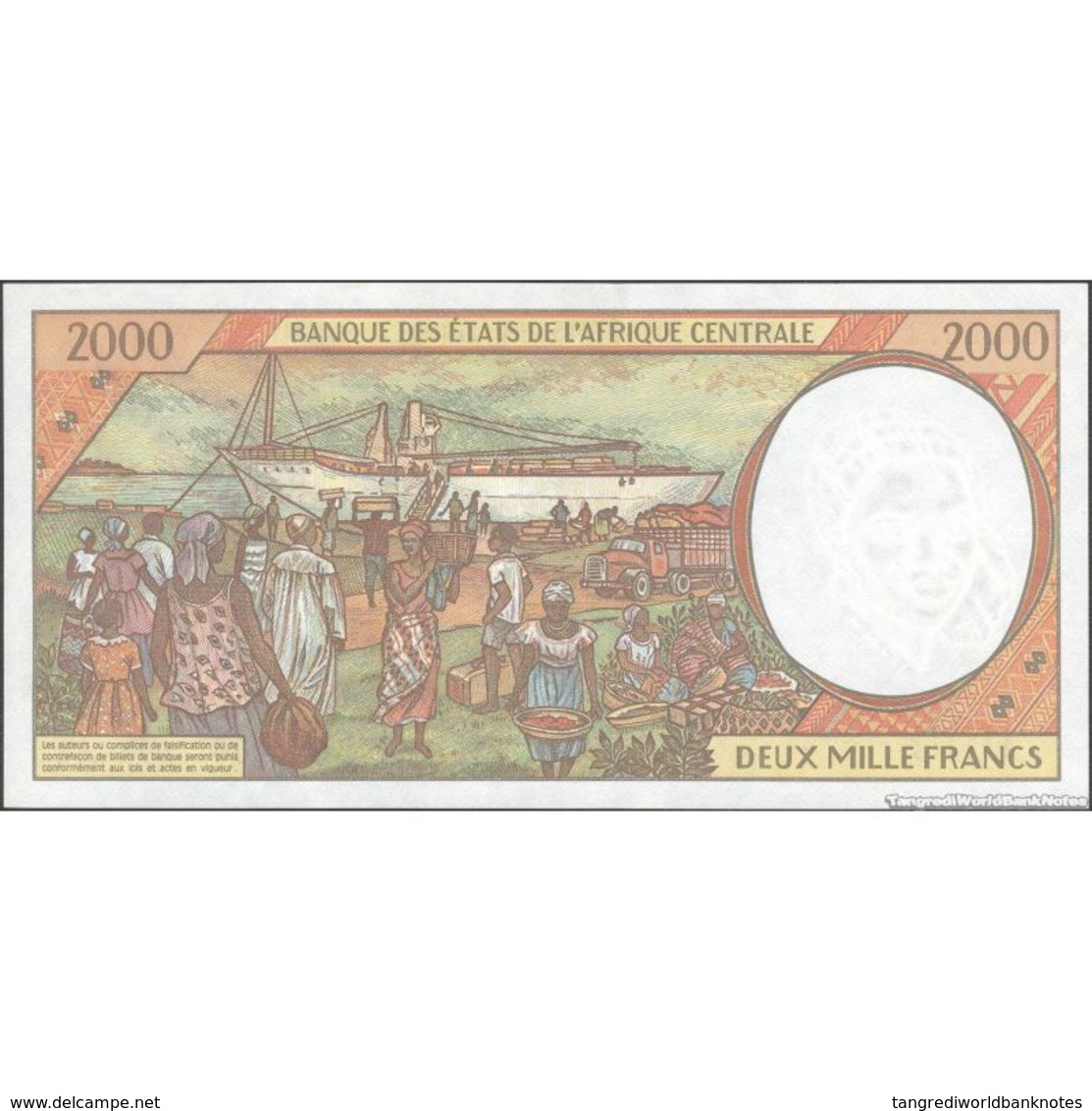 TWN -  GABON (C.A.S.) 403Lg - 2000 2.000 Francs 2000 AU - Gabon