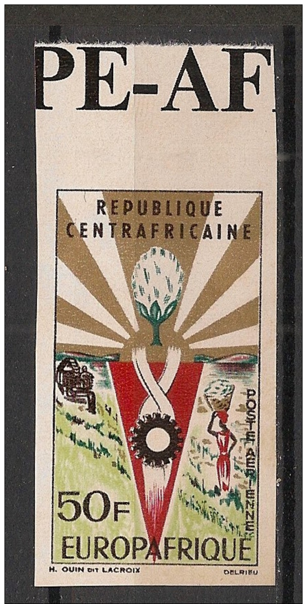 Centrafricaine - 1965 - Poste Aérienne N°Yv. 34 - Europafrique -non Dentelé / Imperf. - Neuf Luxe ** / MNH / Postfrisch - Centrafricaine (République)
