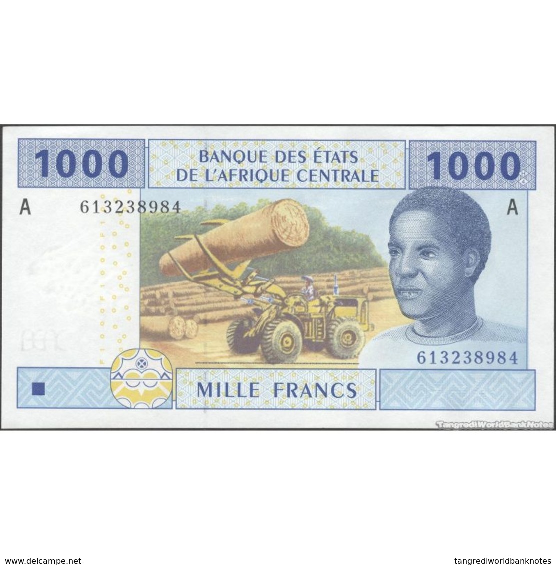 TWN - GABON (C.A.S.) 407Ac2 - 1000 1.000 Francs 2002 (2016) UNC - Gabun