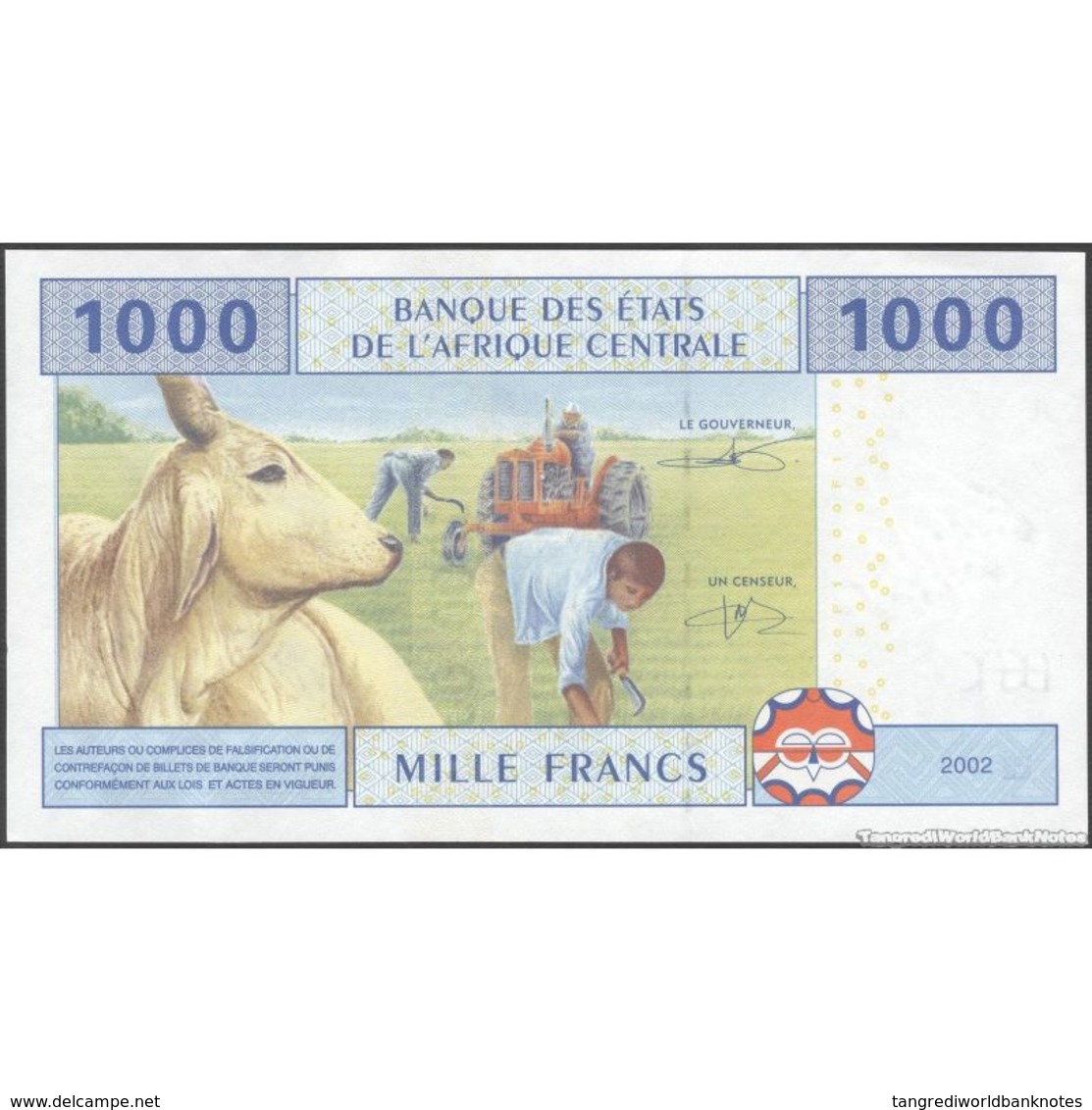 TWN - GABON (C.A.S.) 407Ac2 - 1000 1.000 Francs 2002 (2016) UNC - Gabon