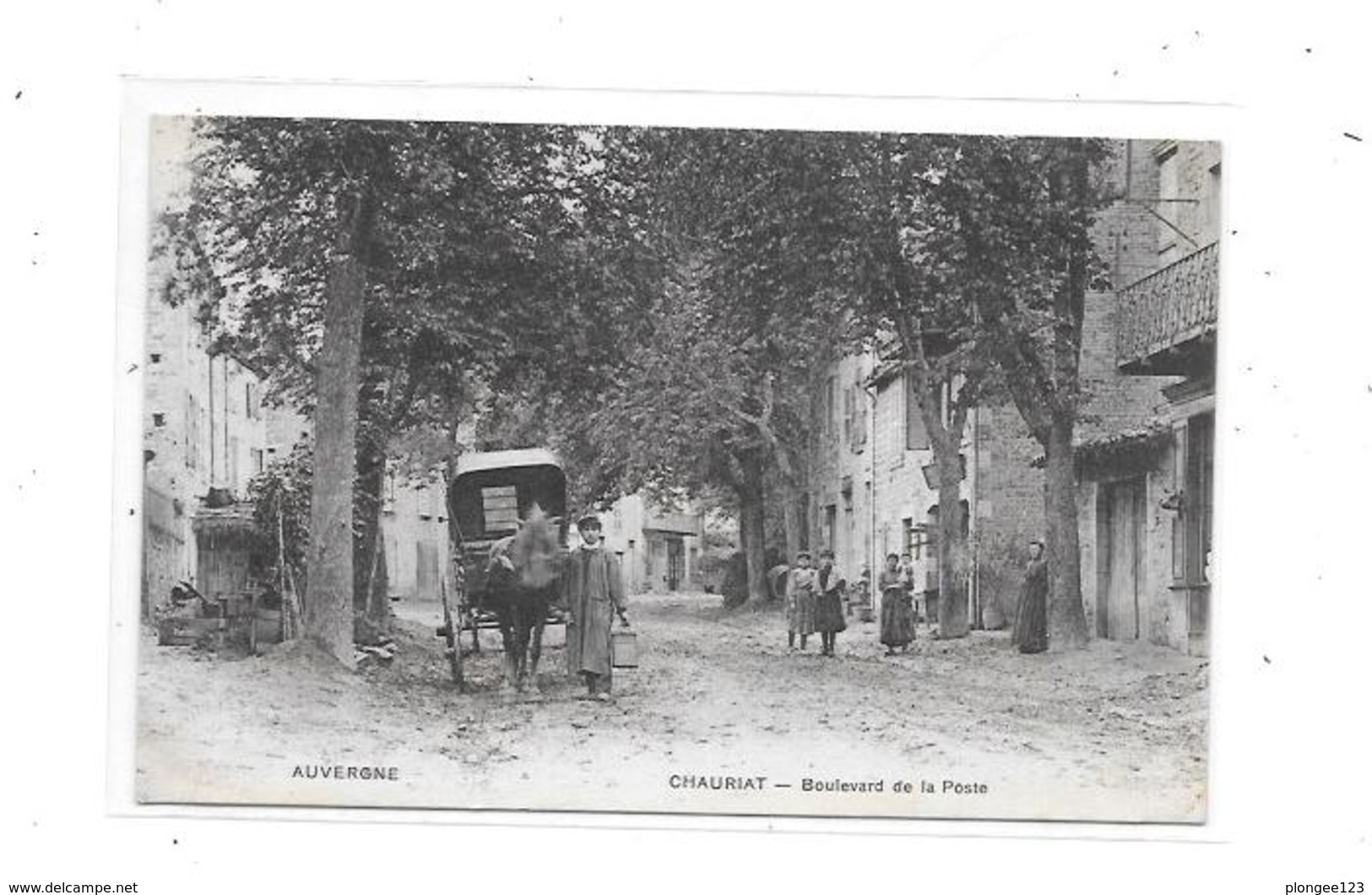 63 - CHAURIAT : Boulevard De La Poste, Attelage, - Autres & Non Classés