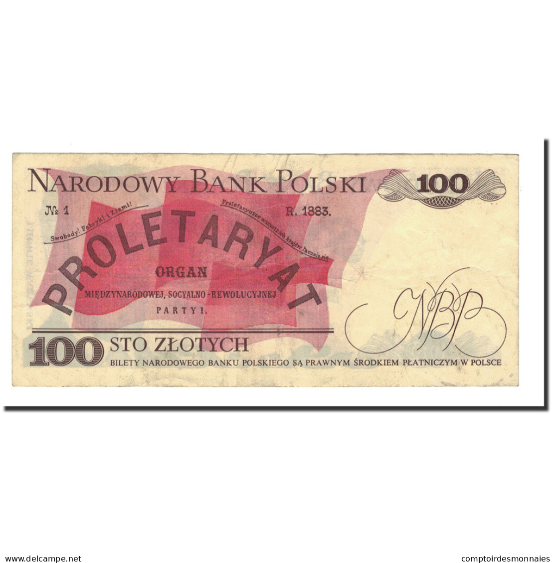 Billet, Pologne, 100 Zlotych, 1975-1988, 1982-06-01, KM:143d, TTB - Pologne