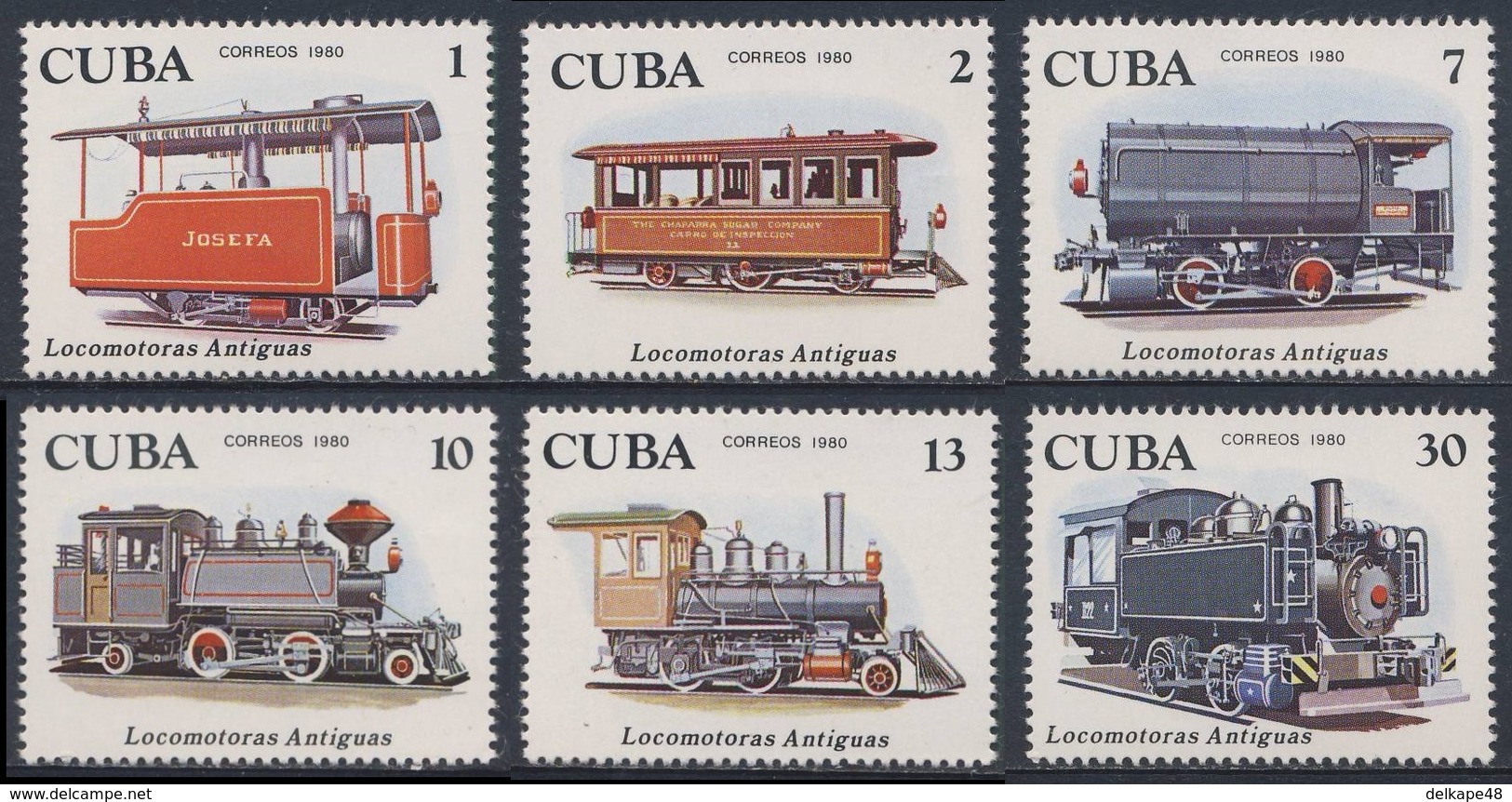 Cuba 1980 Mi 2506 /11 ** Early Locomotives / Alte Lokomotiven - Trains