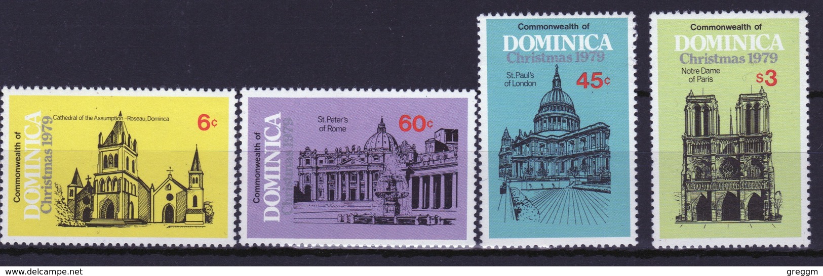 Dominica Set Of Stamps To Celebrate Christmas 1979. - Dominica (1978-...)