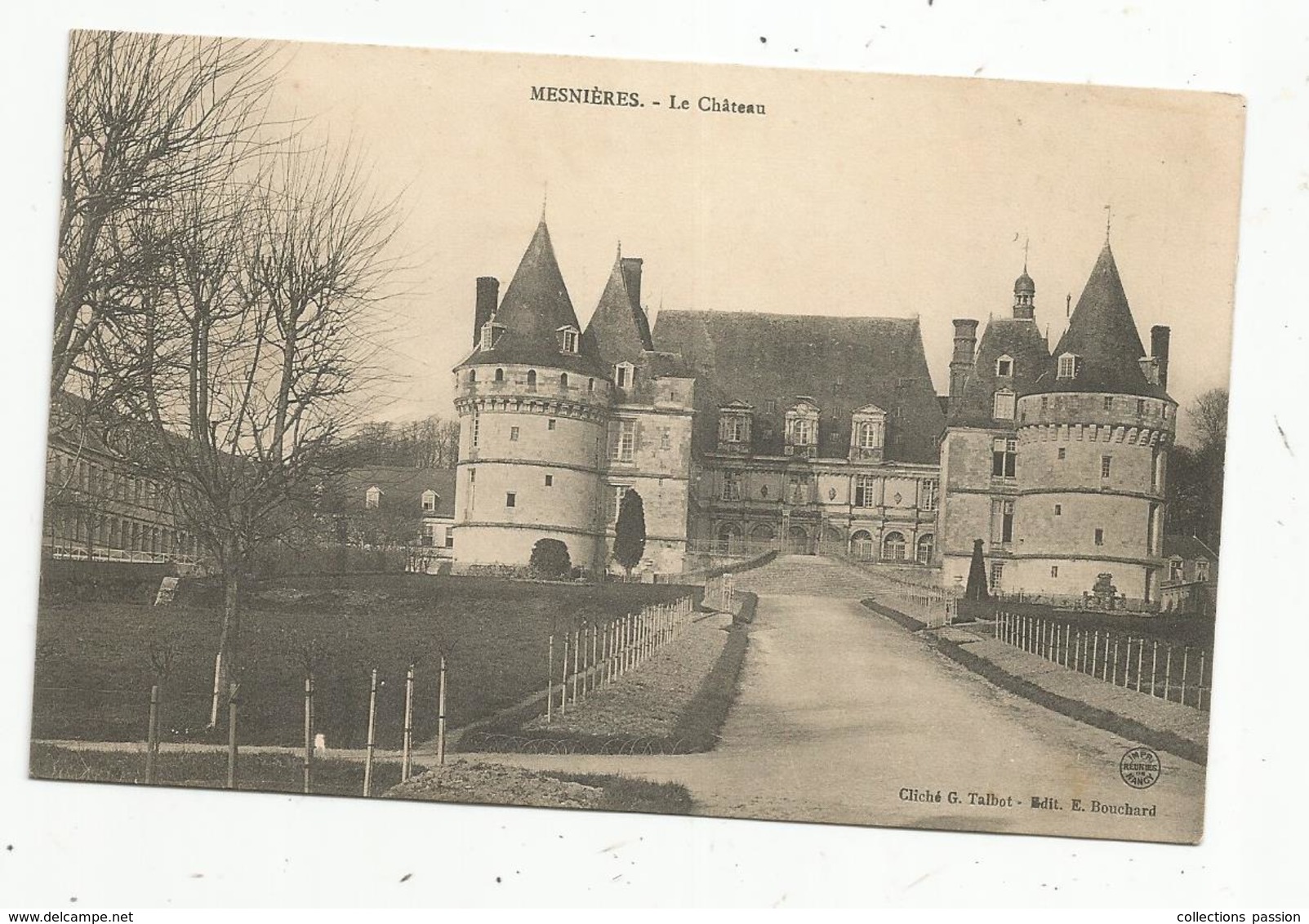 Cp , 76 , MESNIERES , Le Château , écrite - Mesnières-en-Bray