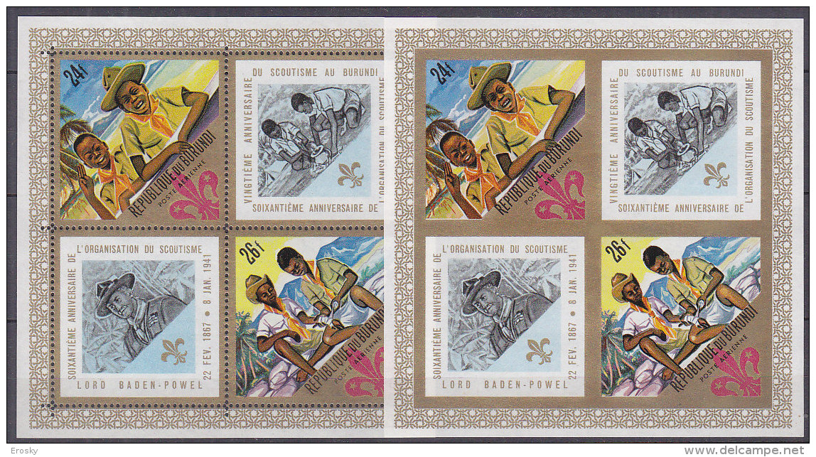 A1169 - BURUNDI BF Yv N°22 + ND ** SCOUTISME - Unused Stamps