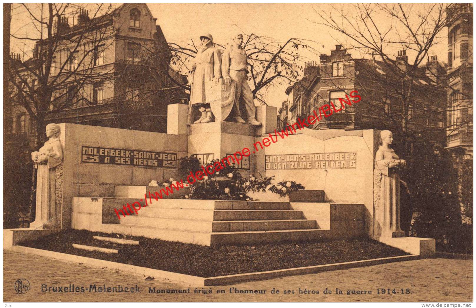 Monument érigé En L'honneur De Ses Héros De La Guerre 1914-18 - St-Jans-Molenbeek - Molenbeek-St-Jean - Molenbeek-St-Jean - St-Jans-Molenbeek
