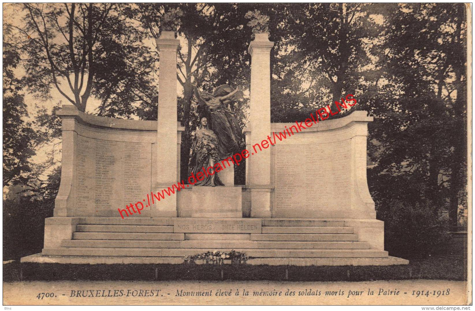 Monument élevé à La Mémoire Des Soldats Morts Pour La Patrie - 1914-18 - Vorst - Forest - Vorst