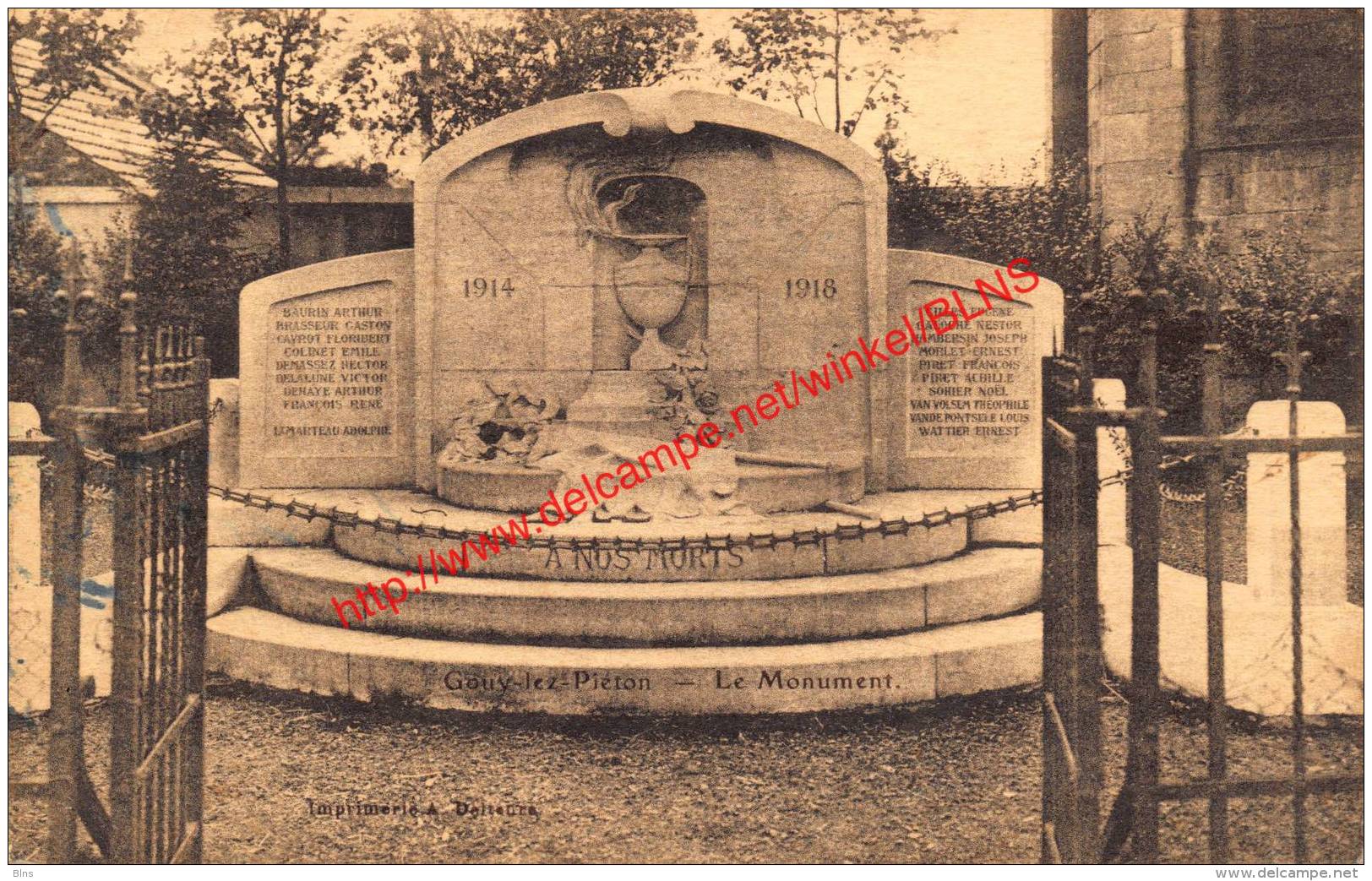 Le Monument - Gouy-lez-Pieton - Courcelles