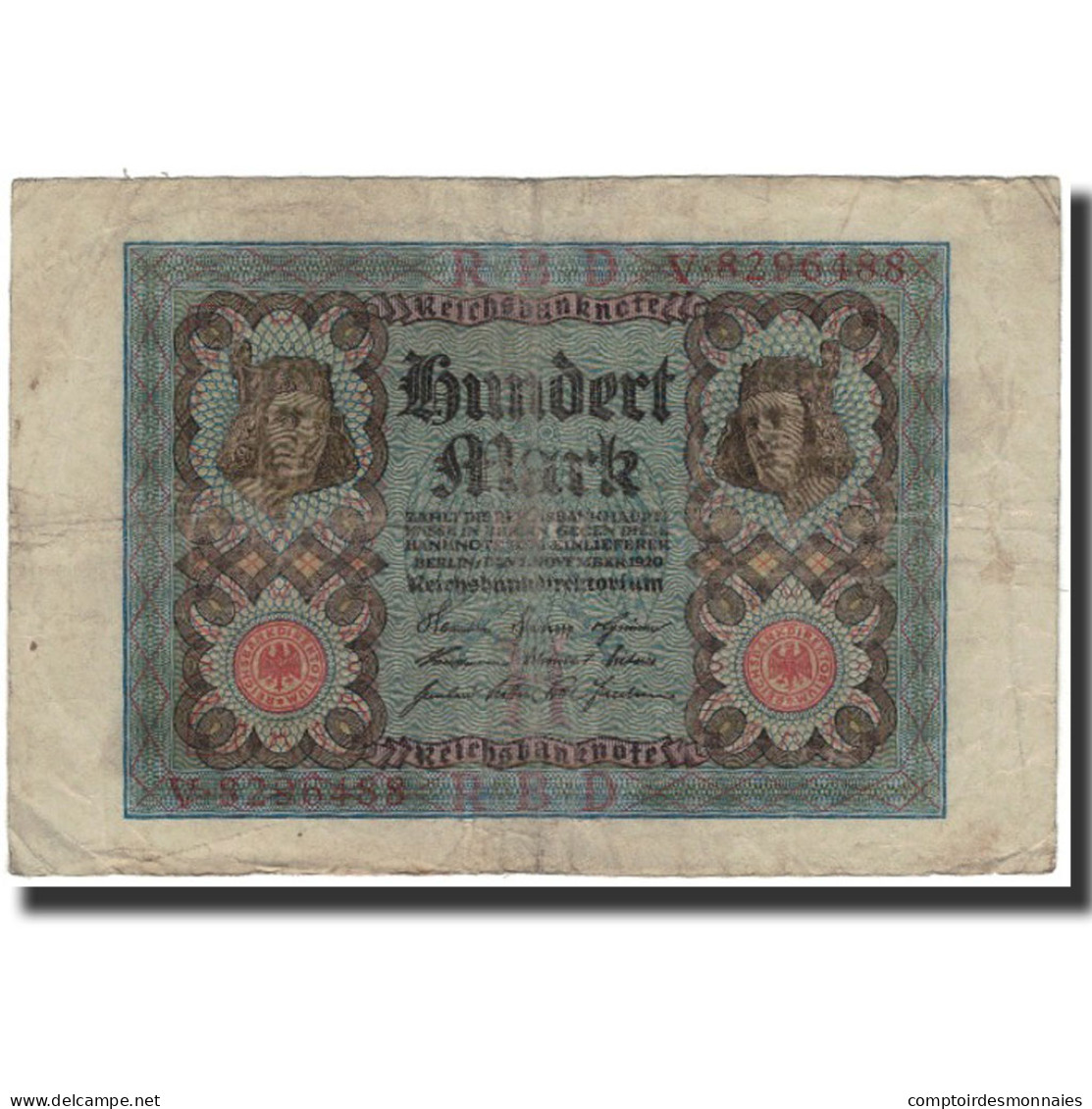 Billet, Allemagne, 100 Mark, 1920-11-01, KM:69a, TB - 100 Mark