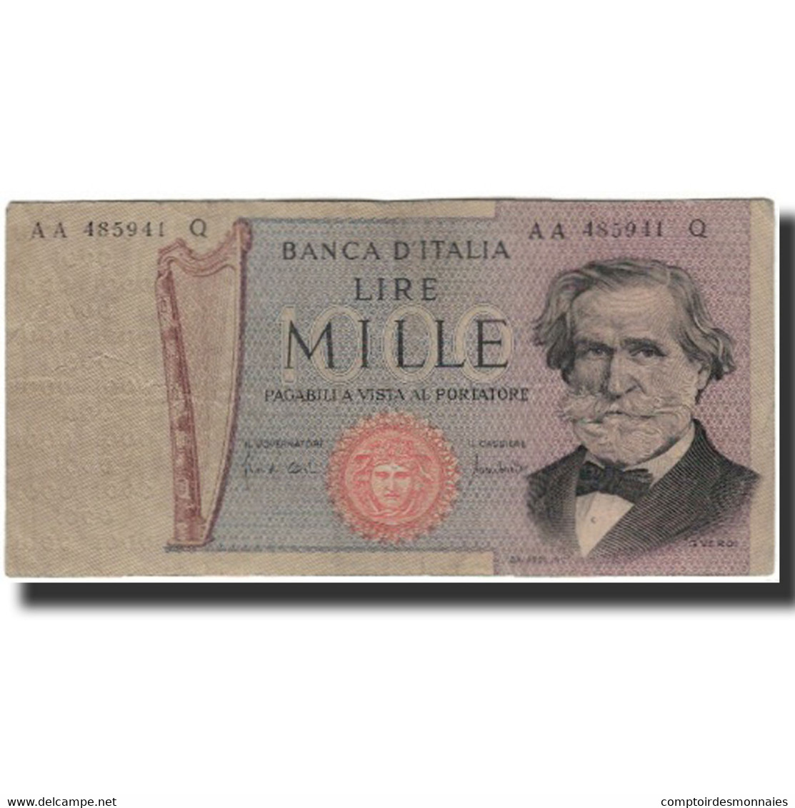 Billet, Italie, 1000 Lire, 1969-03-25, KM:101a, TB+ - 1000 Lire