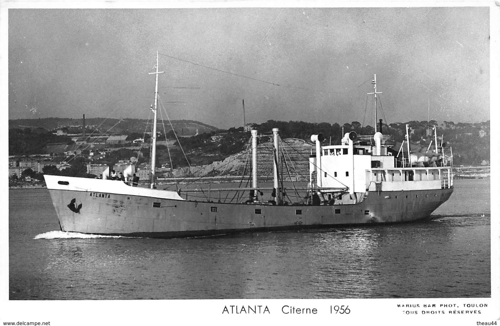 ¤¤  -  Carte-Photo Du Bateau De Commerce " ATLANTA " En 1956  -  Cargo , Pétrolier   -  ¤¤ - Commerce