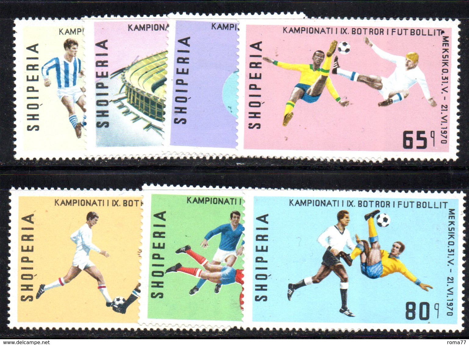 330 - 490 - ALBANIA 1970 ,    Yvert N. 1237/1243  ***  Calcio Rimet - Albania