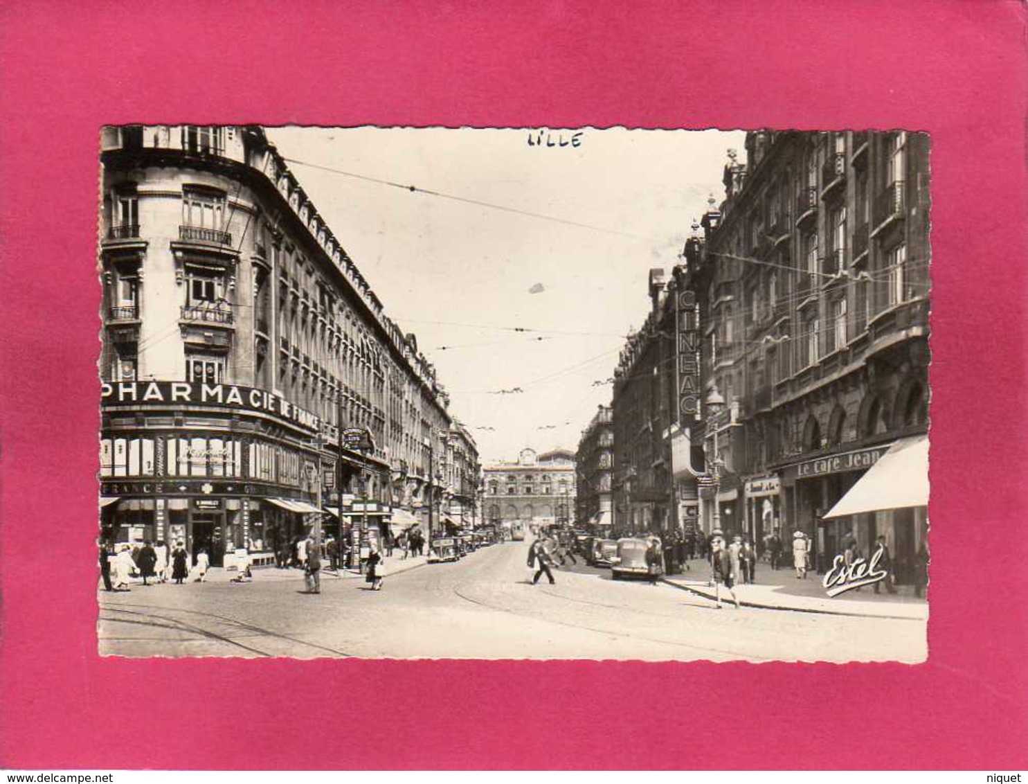 59 Nord, Lille, Rue Faidherbe, Animée, Commerces, 1949, (Estel) - Lille