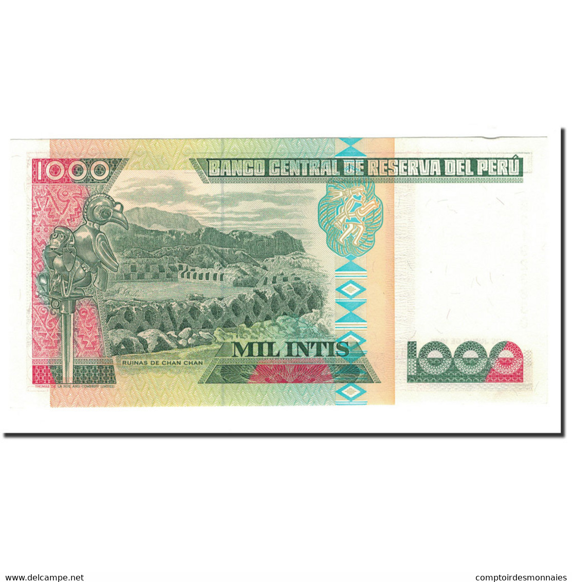 Billet, Pérou, 1000 Intis, 1986-1988, 1988-06-28, KM:136b, SPL - Pérou