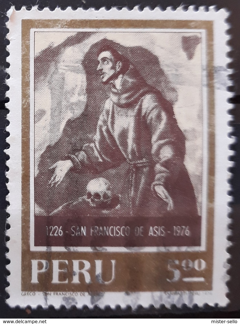 PERÚ 1976 The 750th Anniversary Of The Death Of Saint Francis Of Assisi, 1181-1226. USADO - USED. - Peru